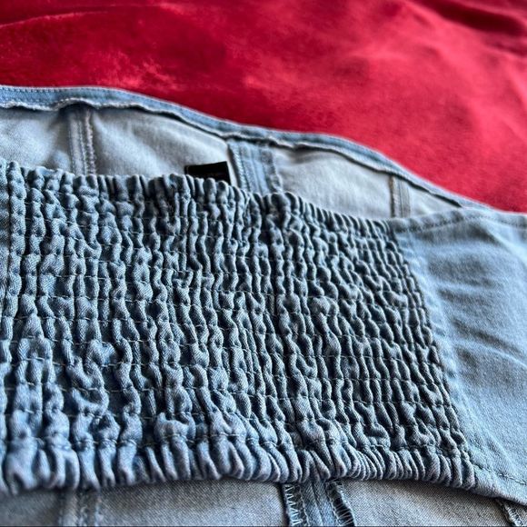 Strapless cropped denim corset - Picture 5 of 8